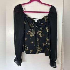 Topshop long sleeve floral top 6
